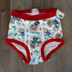 VTG 1996 Rugrats Hanes Boys Size 6 Cartoon Print Briefs Underwear Made in USA‎